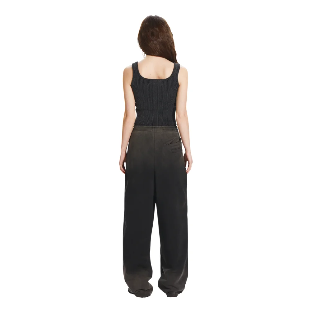 Moto Knit Bra Top in Faded Black - 2