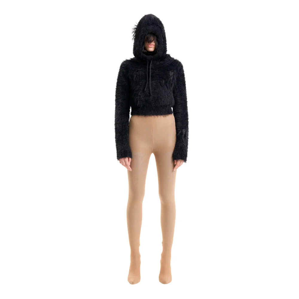 (Emma) Mystery hooded Knit in Black