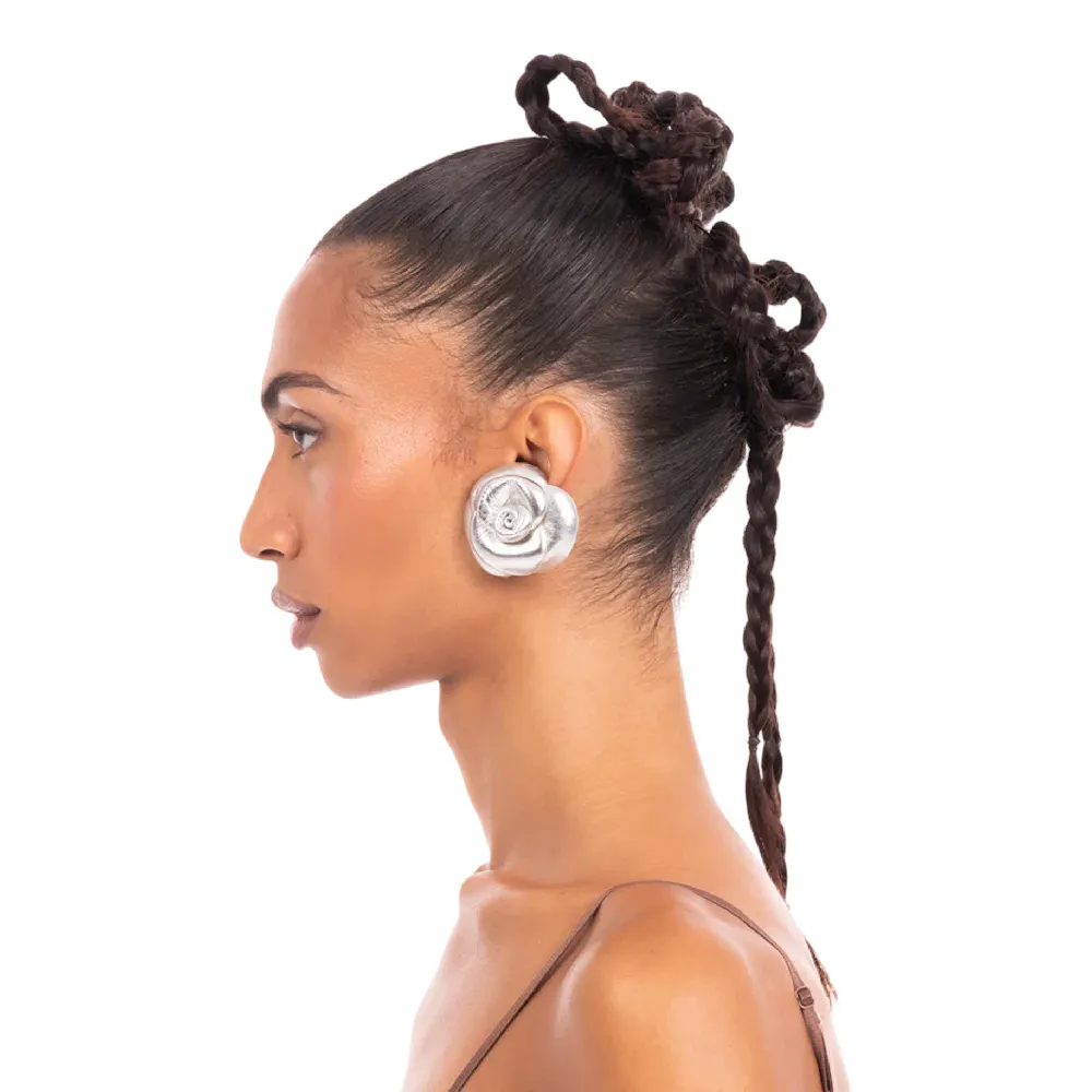 Sacred Rose Earring Silver