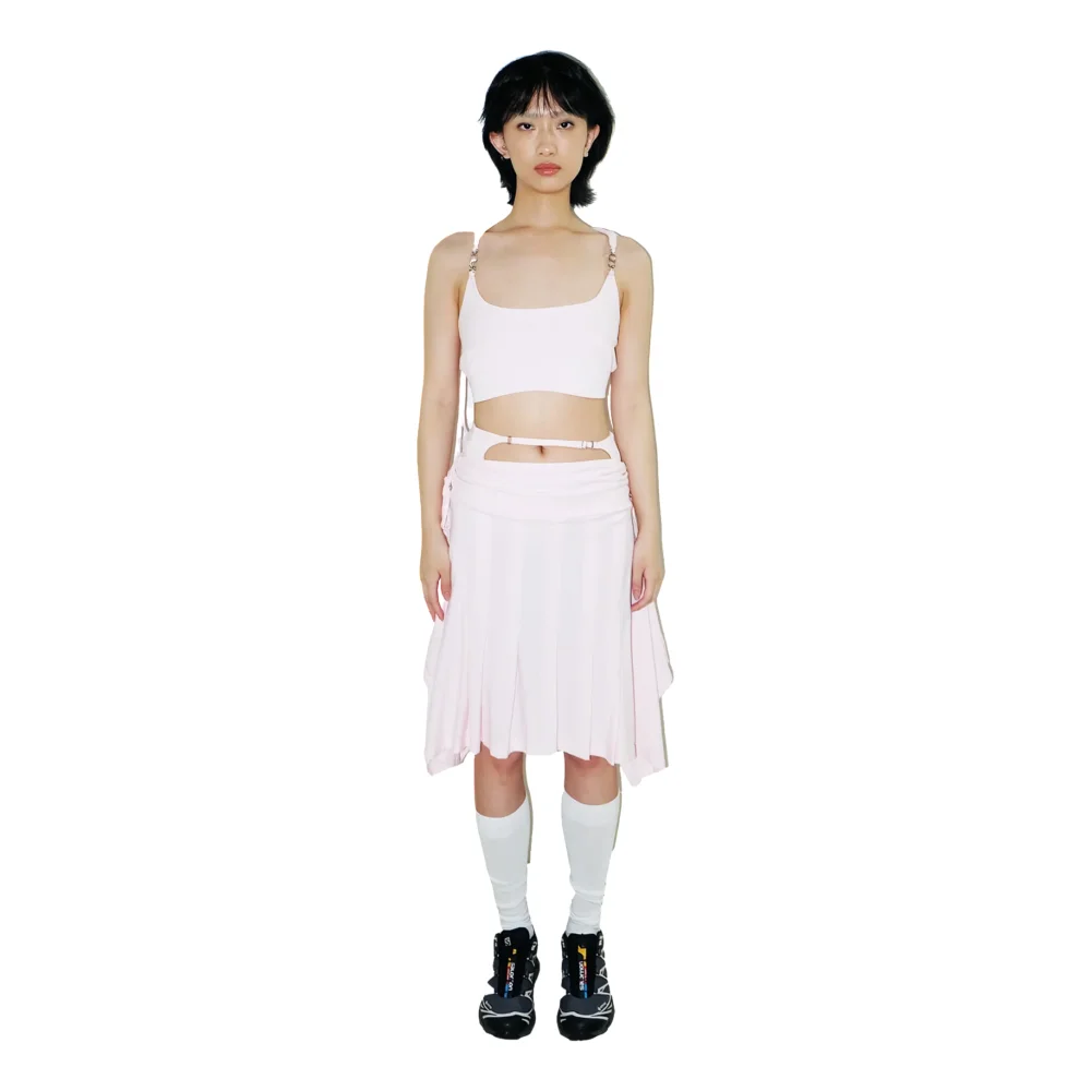 System Hooded Bra — Pink