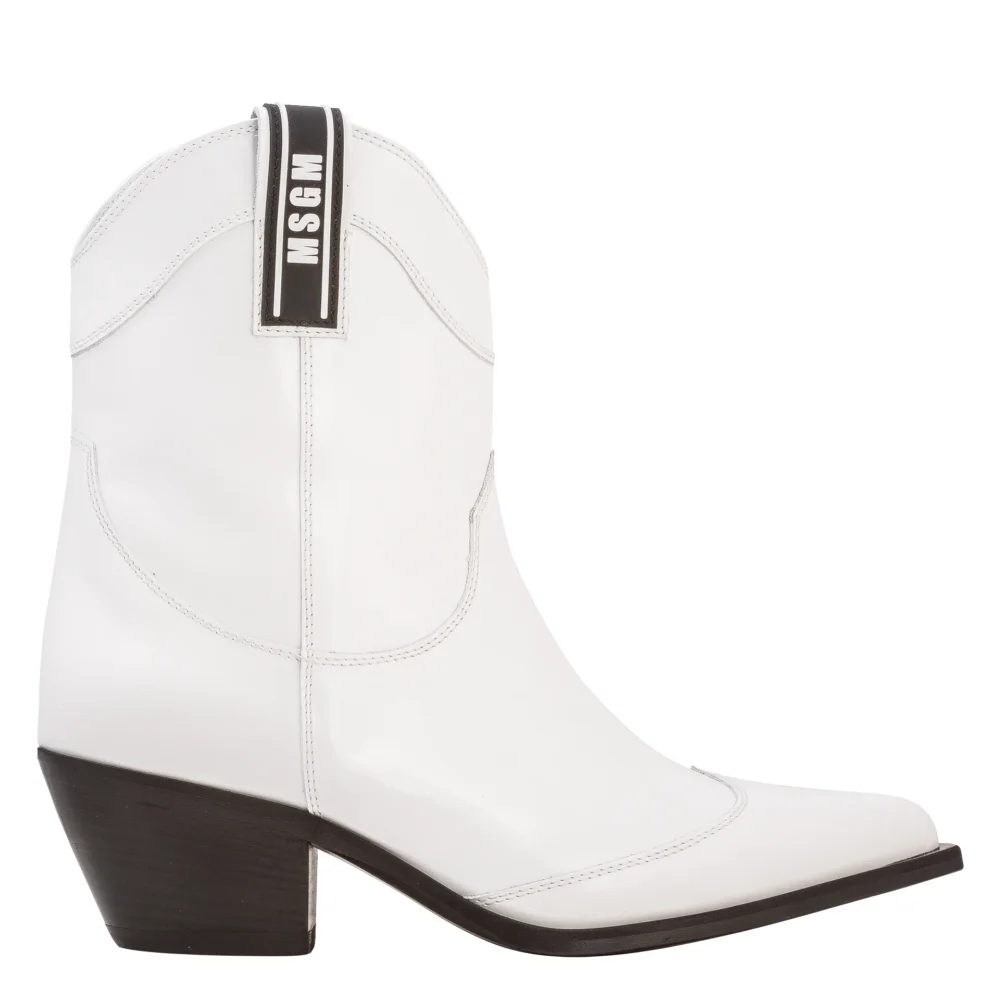 Tronchetto Donna Texan Ankle Boots — White