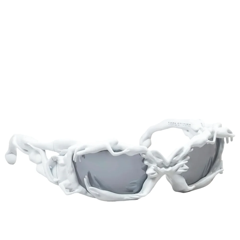 KP — 1 Nylon Frame 3D Printed Sunglasses — White - 2