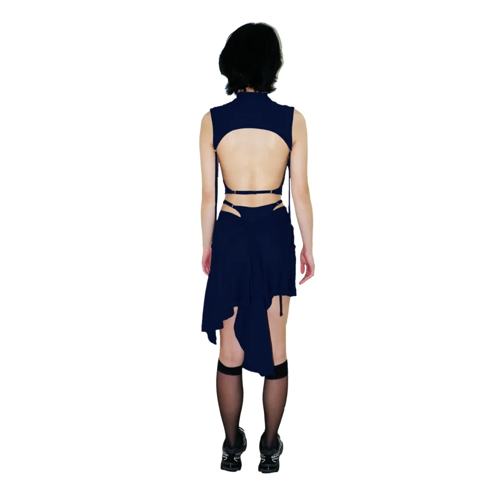 System Mini Skirt — Navy - 5