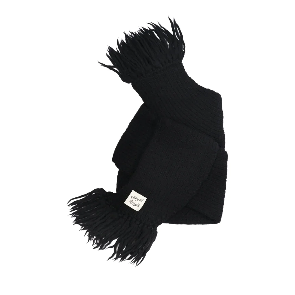 Black Scarf Tall Hat