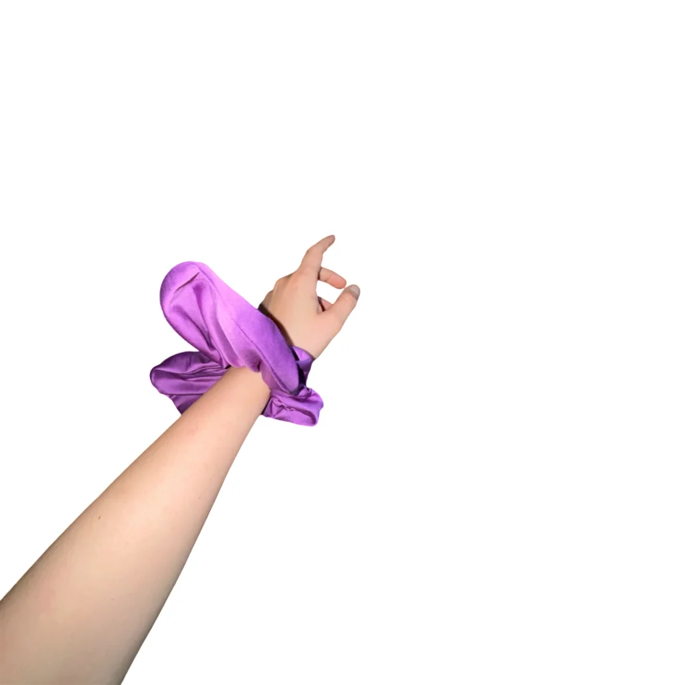 Small Heart Scrunchie — Purple - 3