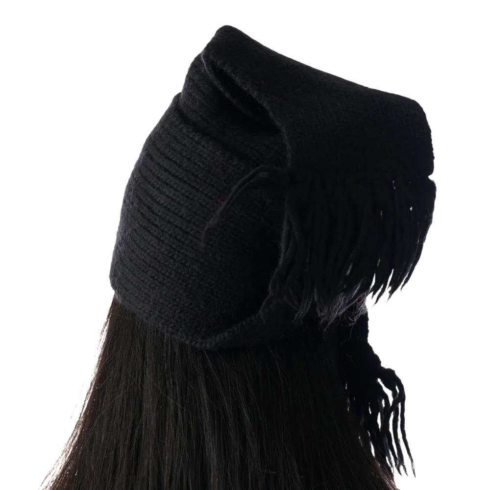 Black Scarf Tall Hat - 4