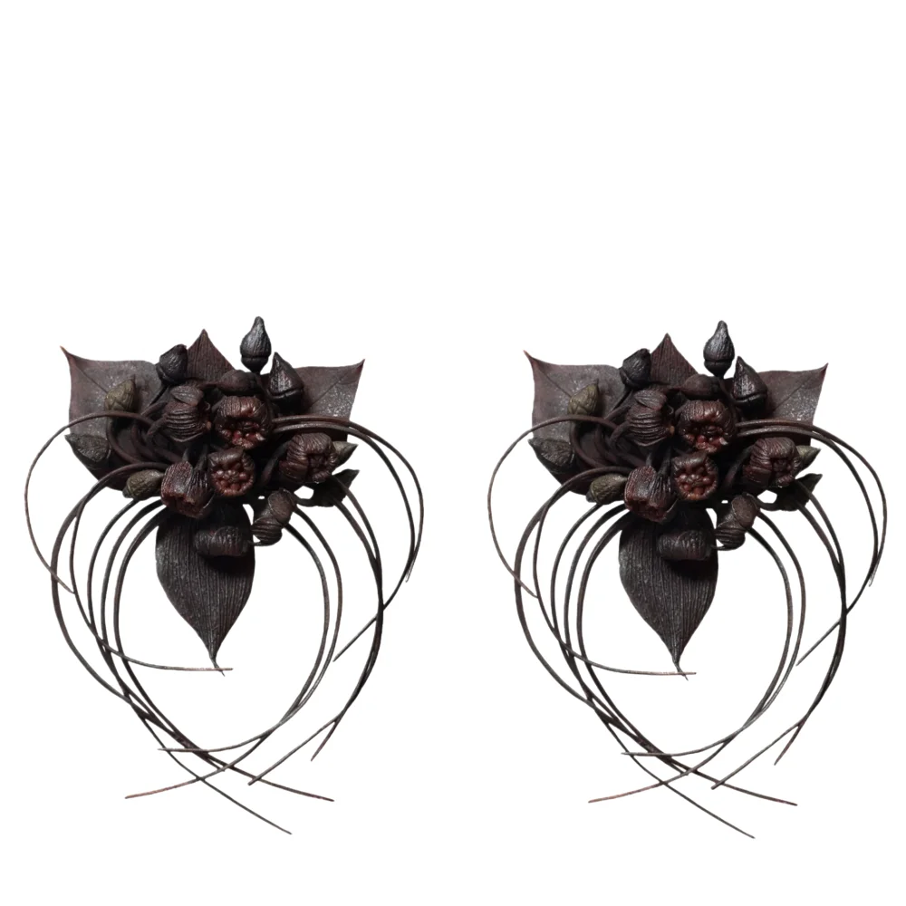 Bat Flower Earrings