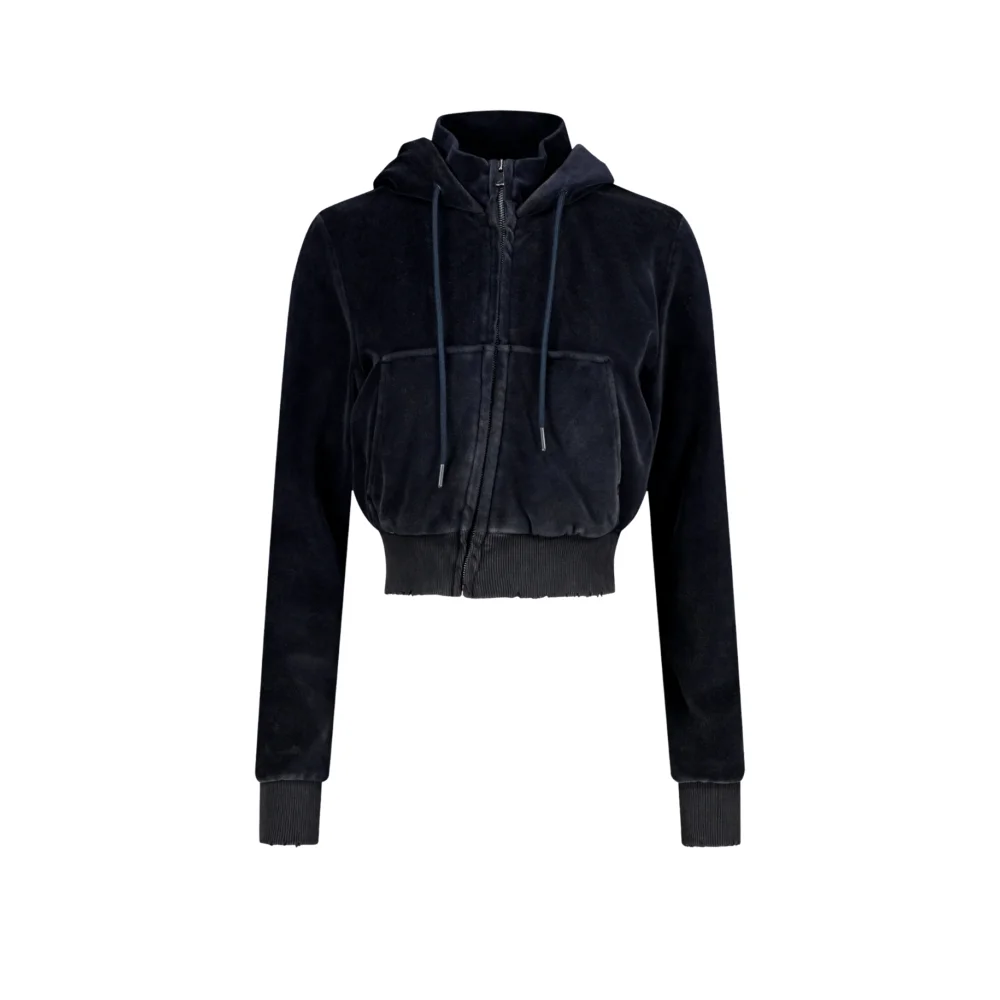 (Emma) Strange Hooded Zip in Washed Navy