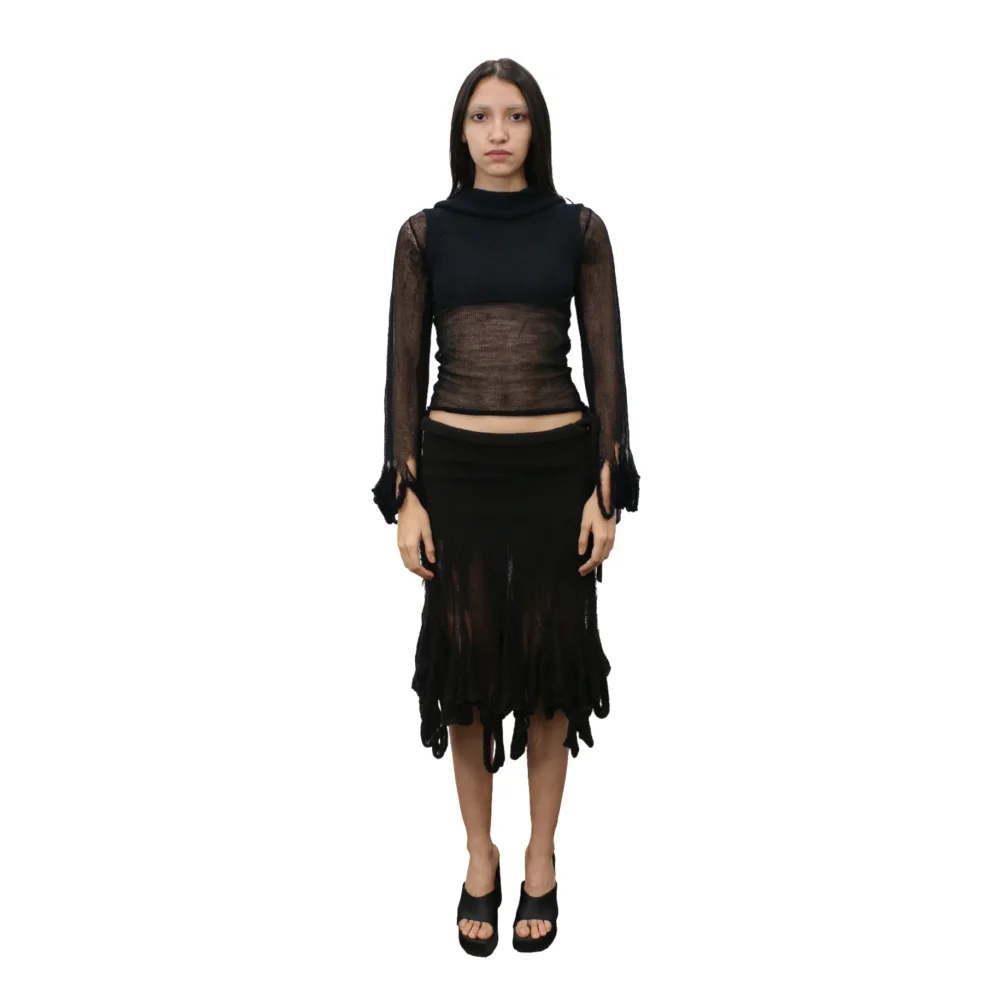Black Swiggle Skirt