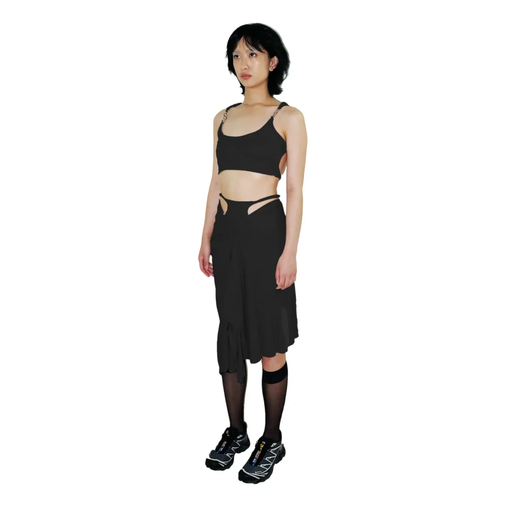 System Midi Skirt — Black