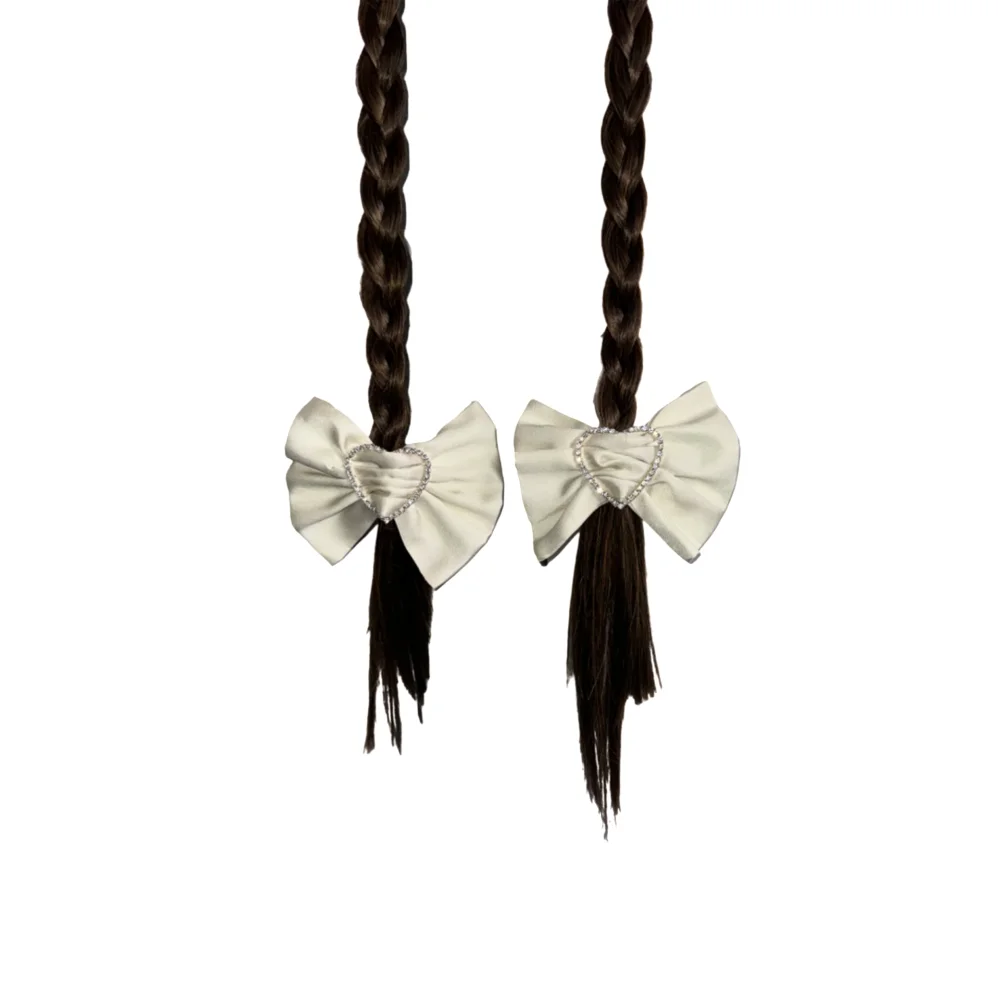Small Bow Hairclip — Ecru