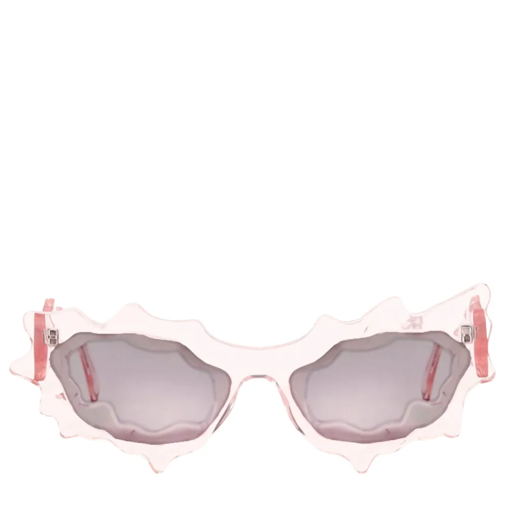 Baby Pink Silver Spike Sunglasses - 2