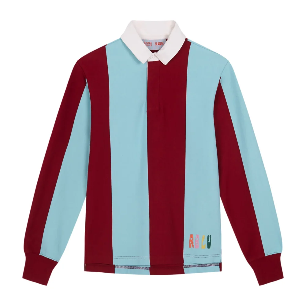 La Veste Striped Rugby Blue and Burgundy