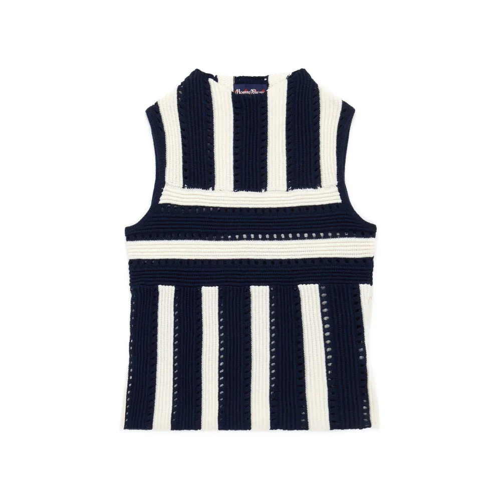 Women's Knit Stripe Tank Navy