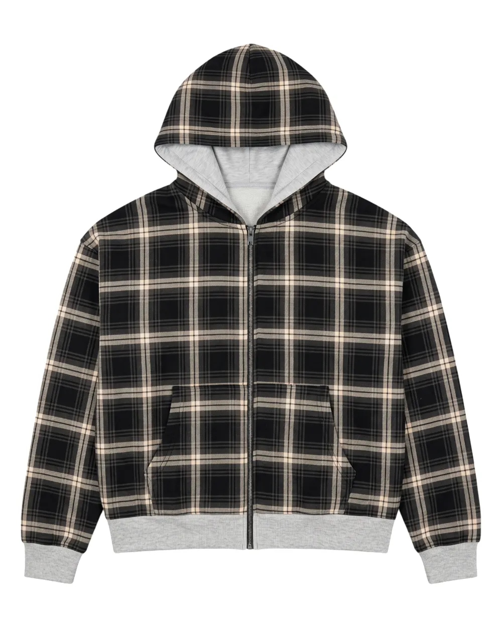 PLAID REVERSIBLE ZIP-UP
