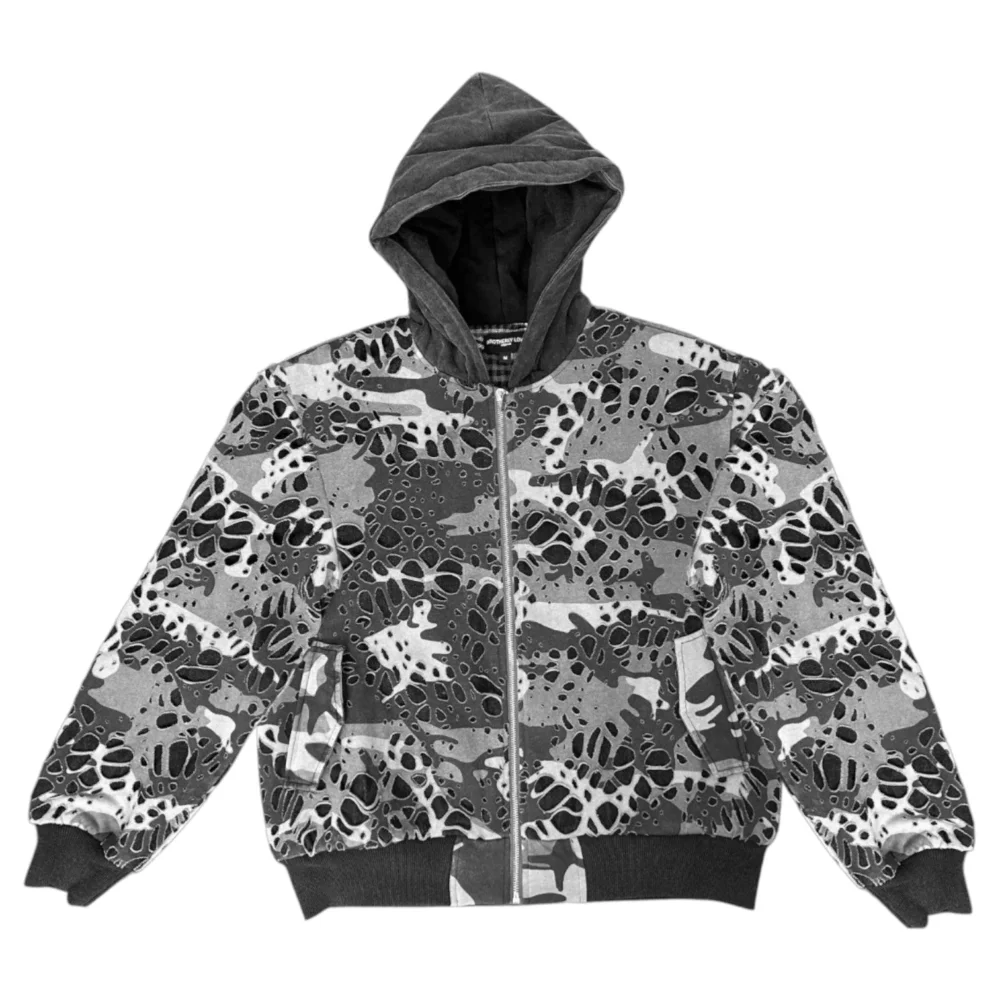 BL MUDCAMO BURNEDWEB DENIM BOMBER (Medium)