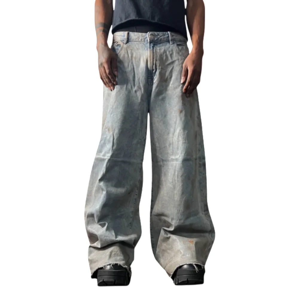 Worker Wide-leg Wax Denim