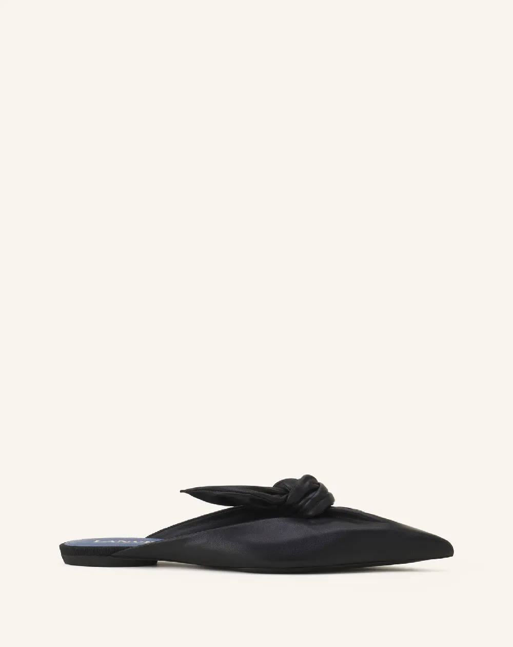 MIDNIGHT STEP MULE WITH A LEATHER BOW