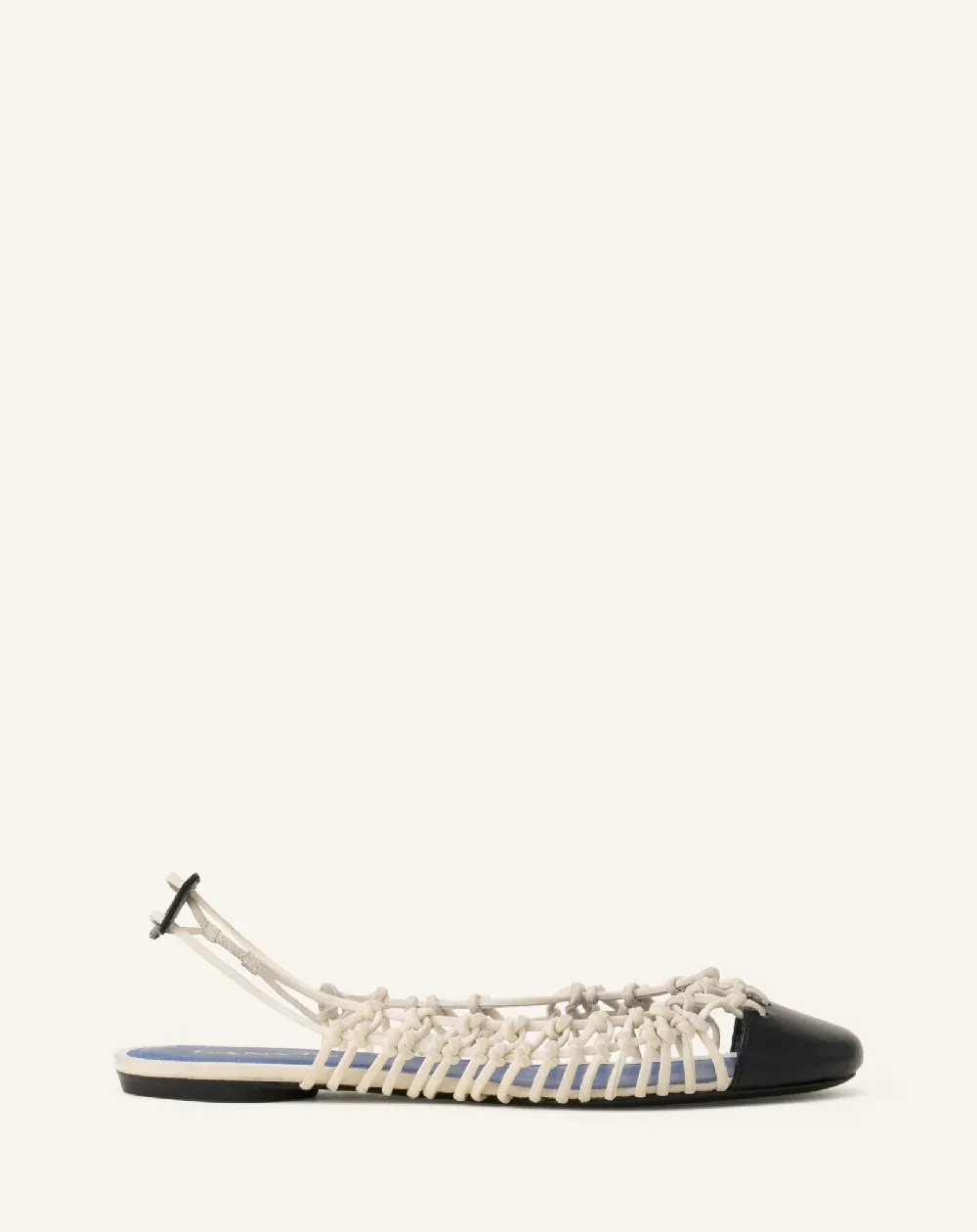 KNITLINE SLINGBACK BALLERINA IN LEATHER