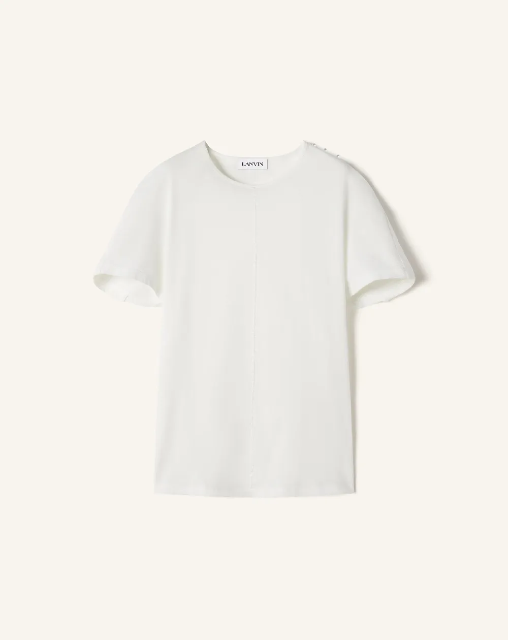 CAPE-EFFECT T-SHIRT IN COTTON AND SILK
