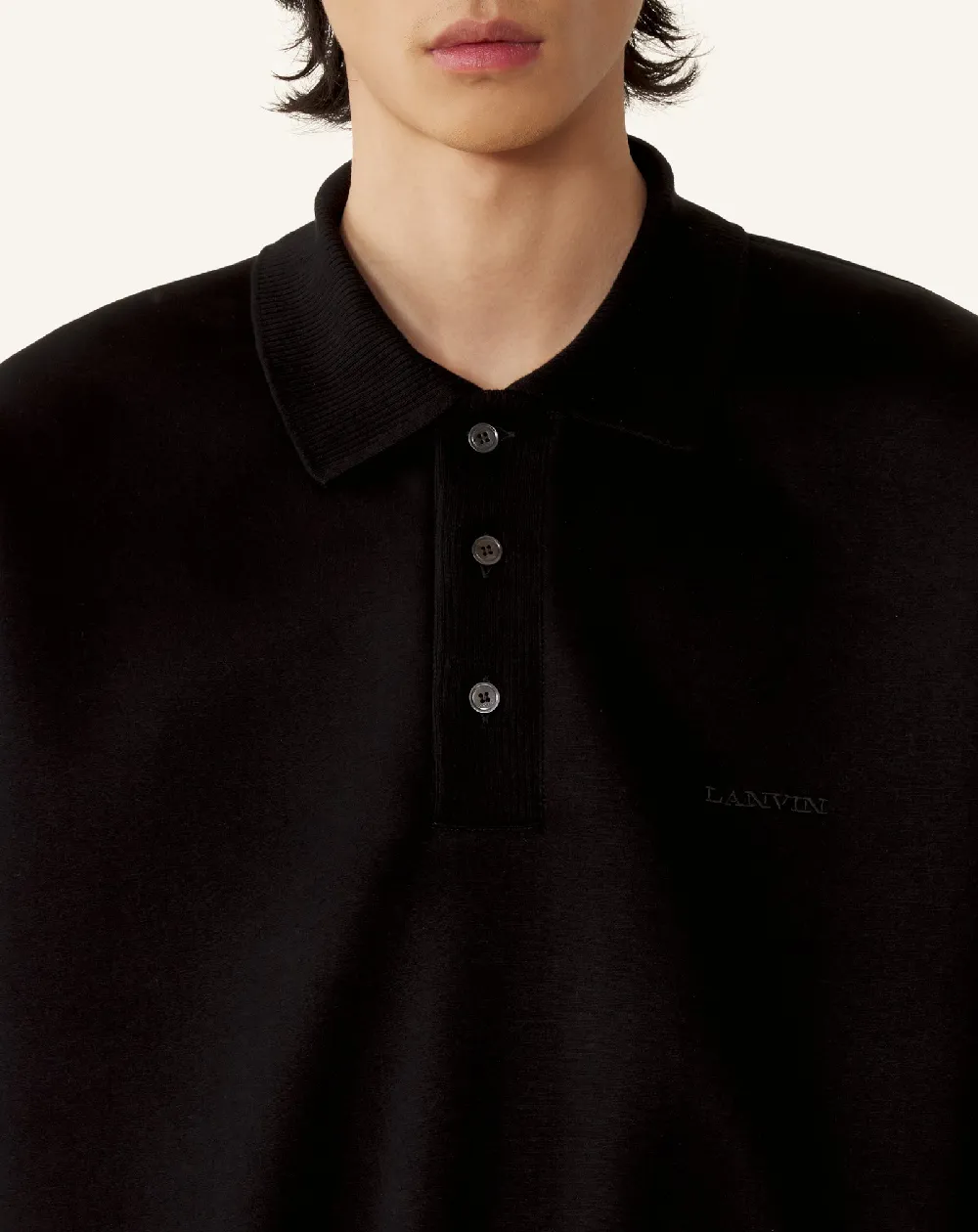 LOOSE-FIT DOUBLE-FACE JERSEY POLO SHIRT - 5