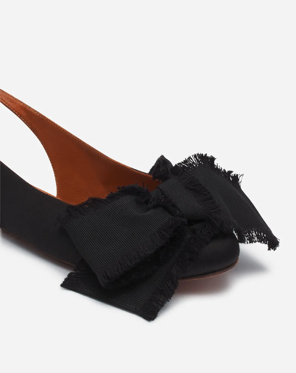 SLINGBACK BALLERINA FLAT IN SATIN - 5