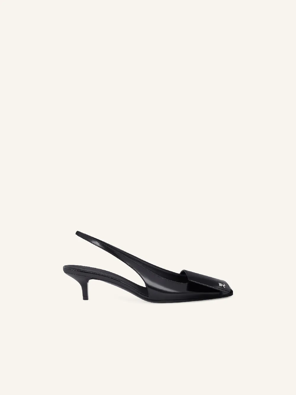FOLD LEATHER SLINGBACKS