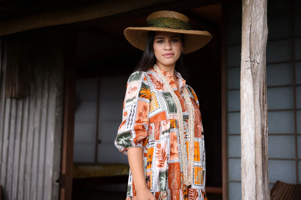 ‘Aumoana Heritage Collar Mu’umu’u Dress