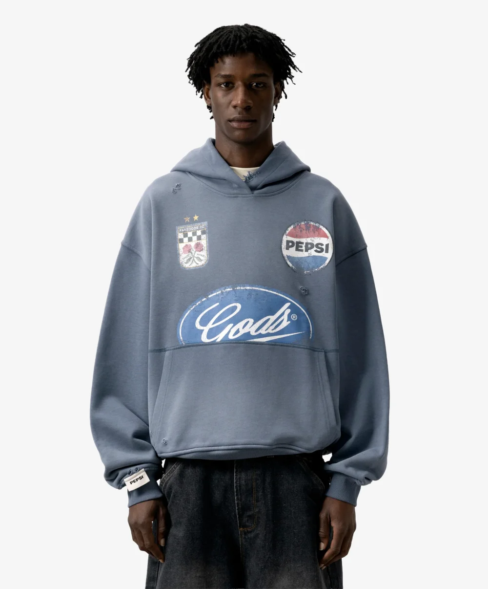 Pitstop Cropped Hoodie Grey