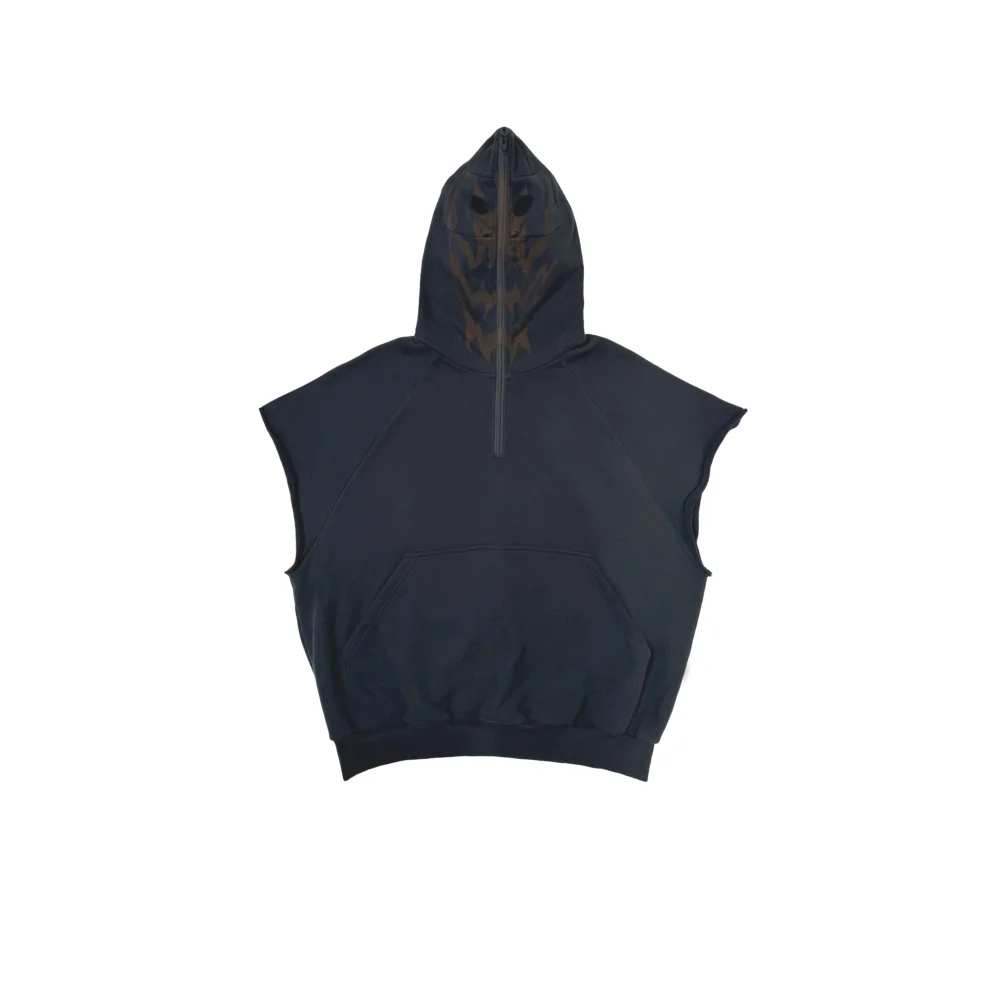 SLEEVELESS HOODIE (BLACK)