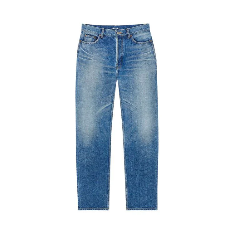 Saint Laurent High Rise Tapered 'Costa Rica Blue'