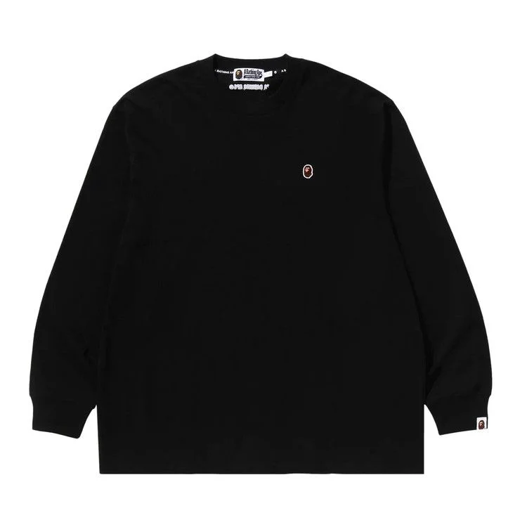 BAPE Ape Head One Point Long-Sleeve Tee 'Black'