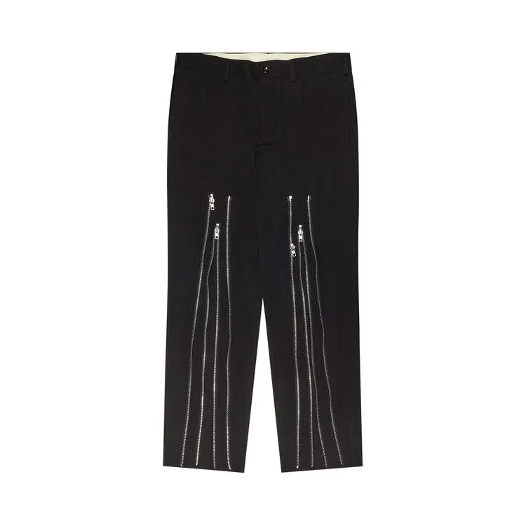 Comme des Garçons Homme Plus Slim Trousers With Zips 'Black'
