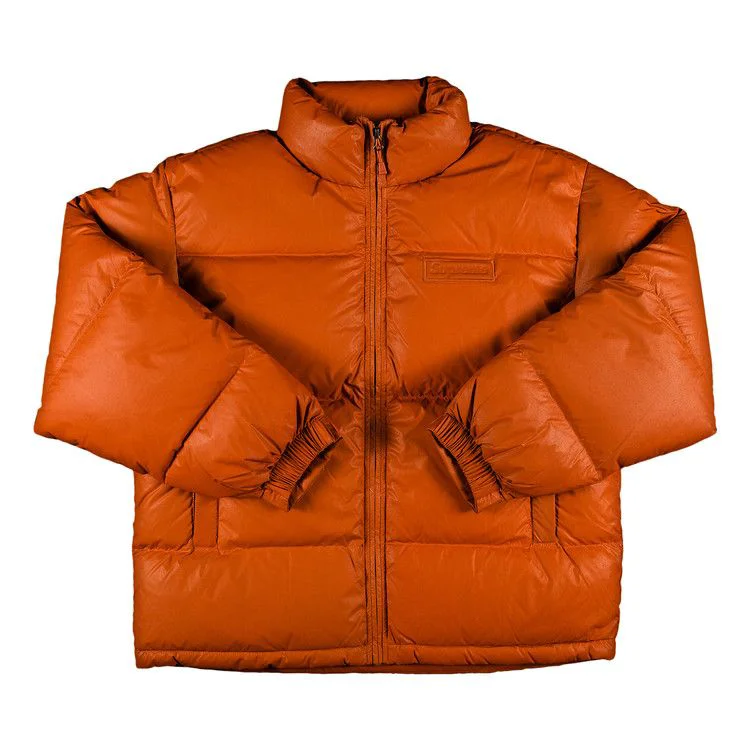 Supreme Reflective Speckled Down Jacket 'Orange'
