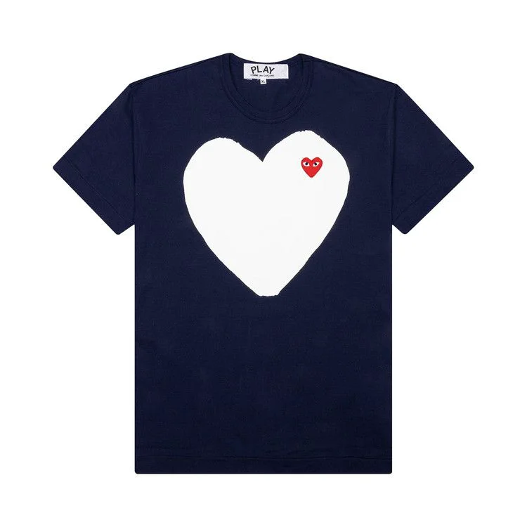 Comme des Garçons PLAY White Heart T-Shirt 'Navy'