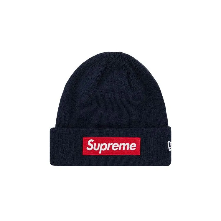 Supreme x New Era Box Logo Beanie 'Navy'