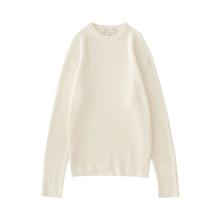 Studio Nicholson Portland Cashmere Waffle Knit 'Parchment'