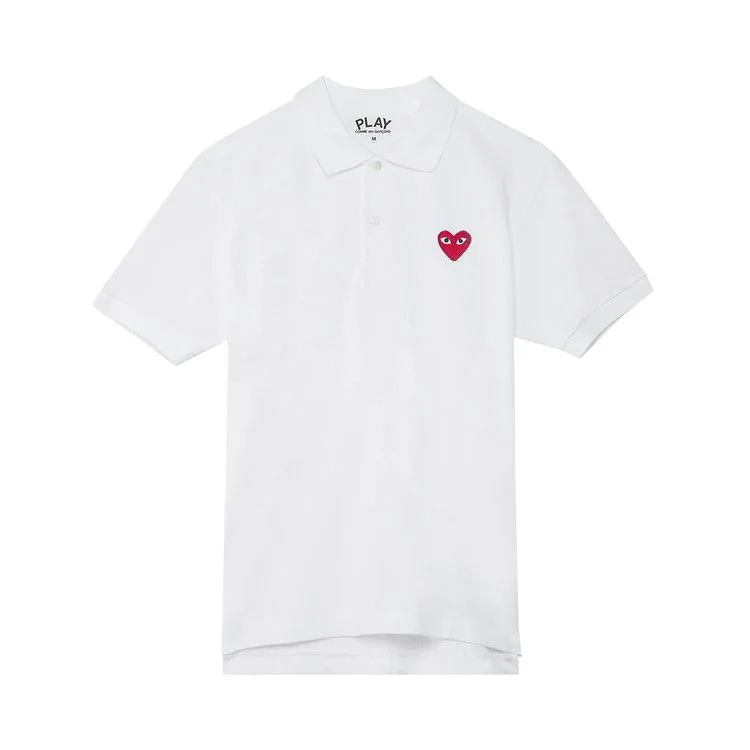 Comme des Garçons PLAY Heart Polo 'White'