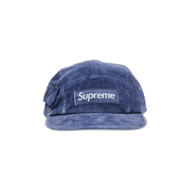 Supreme Corduroy Pocket Camp Cap 'Blue'