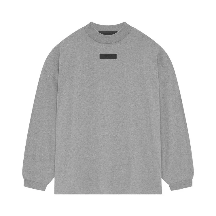 Fear of God Essentials Long-Sleeve Tee 'Dark Heather Oatmeal'