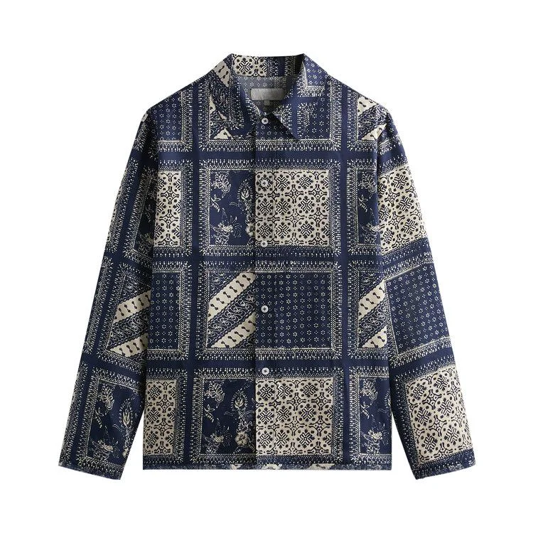 Kith Silk Twill Boxy Collared Overshirt 'Vista'