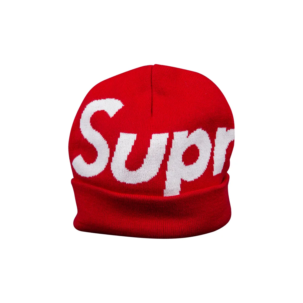 Supreme Big Logo Beanie 'Red'