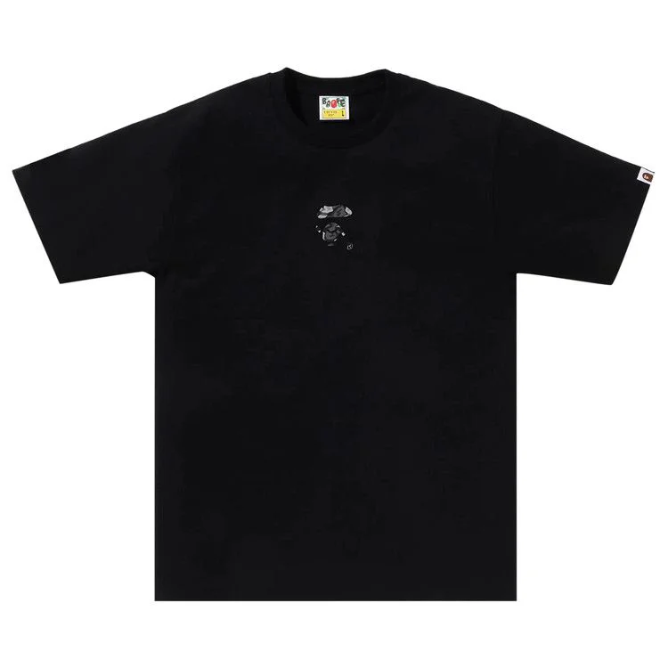BAPE Liquid Camo Small Ape Face Tee 'Black'
