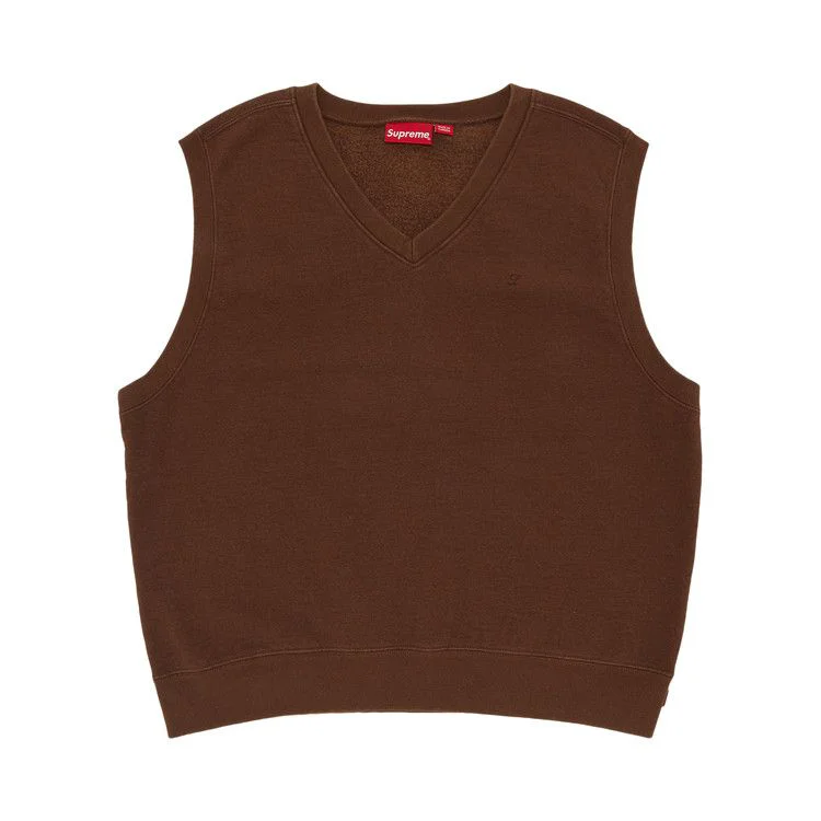 Supreme Sweatshirt Vest 'Brown'