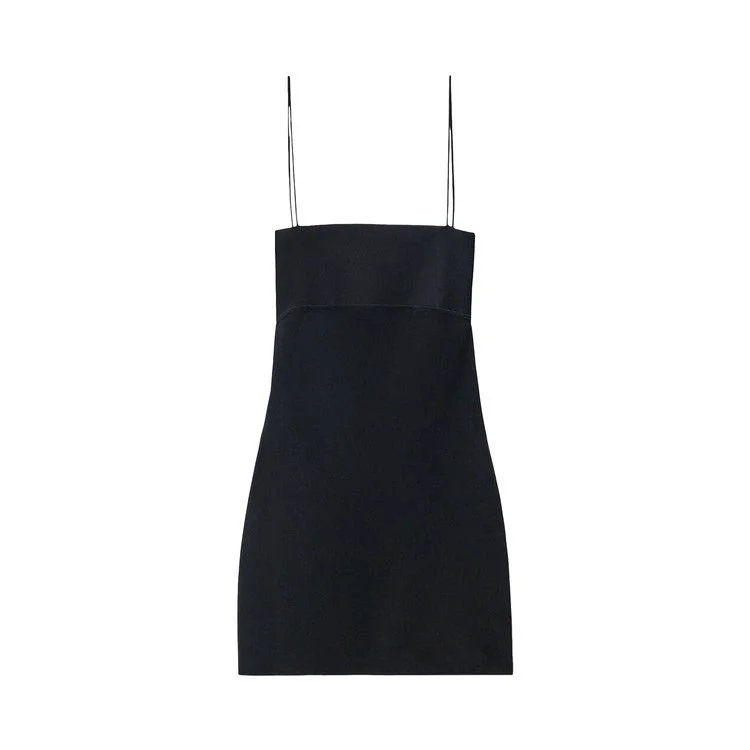 Alexander Wang Cami Band Mini Slip Dress W/ Logo Jacquard 'Black'