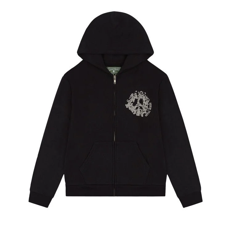 Denim Tears University Zip Hoodie 'Black/Grey'