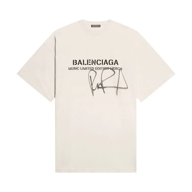 Balenciaga Oversized T-Shirt 'Chalky White/Washed Black'