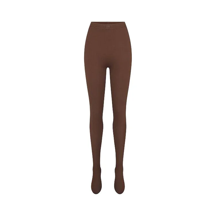 NikeSKIMS Matte Footsie Grip Legging 'Dark Sepia'