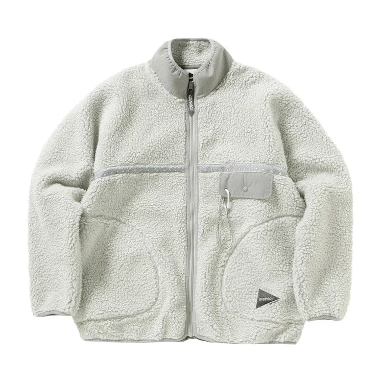 Gramicci Knit Tape Fleece Jacket 'Light Grey'
