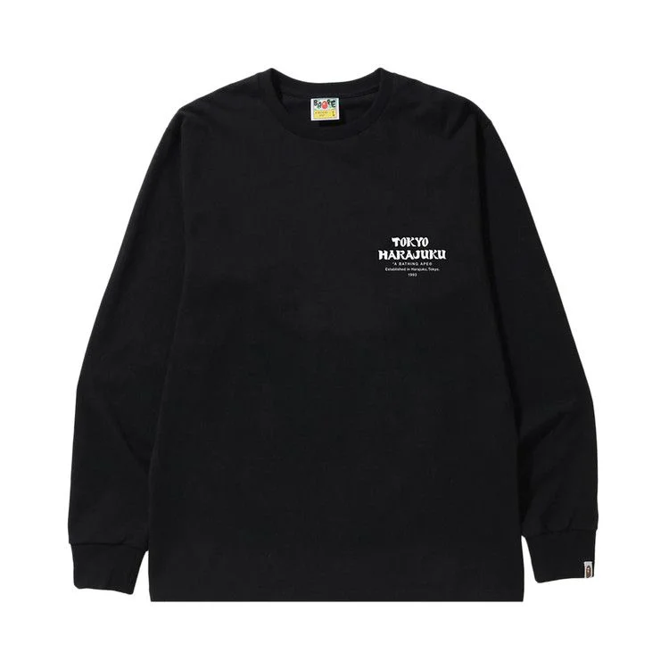 BAPE Japan Culture Daruma Long-Sleeve Tee 'Black'